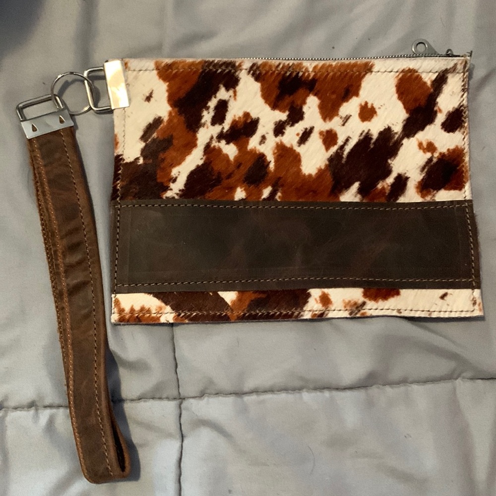 Cowhide Wristlet
